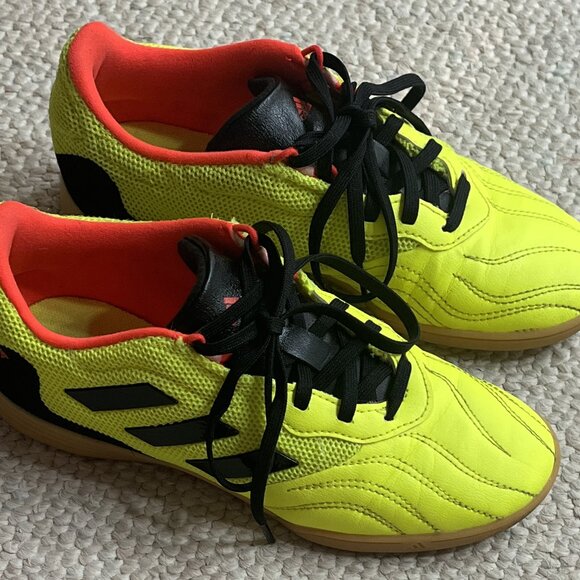 Adidas Copa Sense 3 Boy's Men's Size 4 Indoor Soccer Football Yellow Black Shoes - Picture 7 of 11